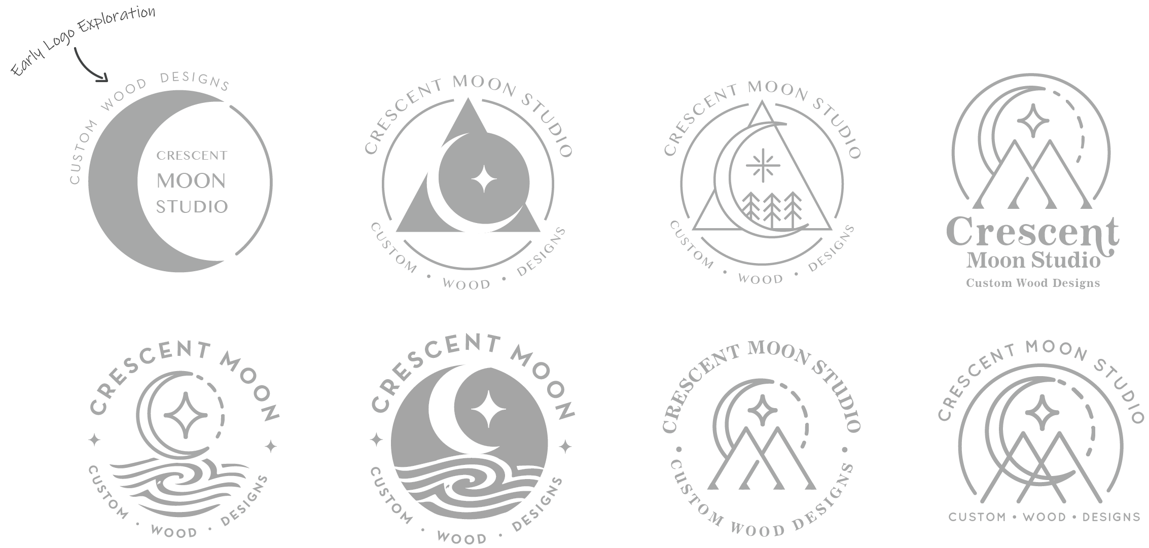 Crescent Moon Logo Exploration